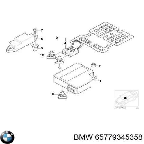 Модуль-процесор керування подушки безпеки 65779345358 BMW