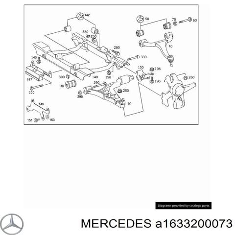 Кронштейн торсиона переднього, лівий A1633200073 MERCEDES