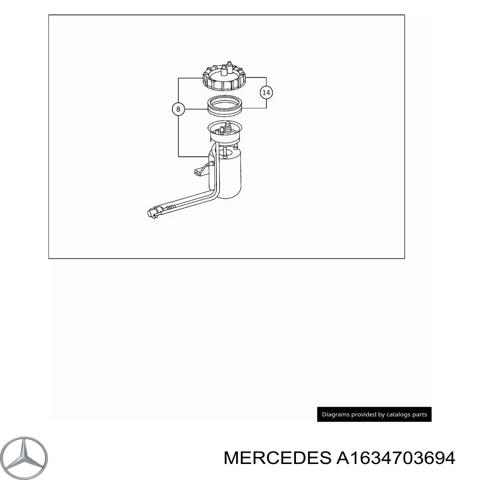 Електробензонасос A1634703694 MERCEDES