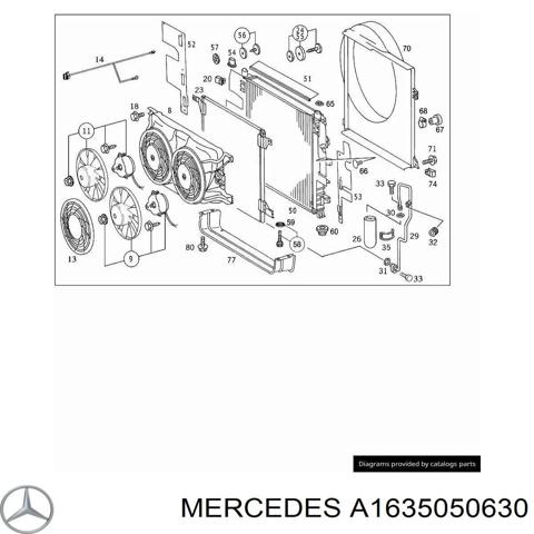 Повітропровід / дефлектор радіатора, лівий A1635050630 MERCEDES