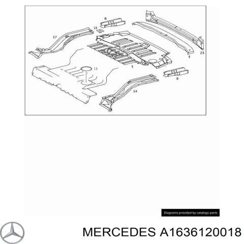 Ущільнювач арки крила A1636120018 MERCEDES