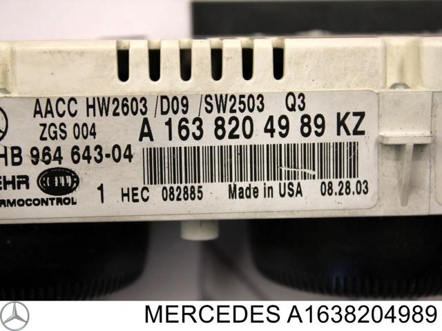 Блок управління режимів опалення / кондиціонування A1638204989 MERCEDES