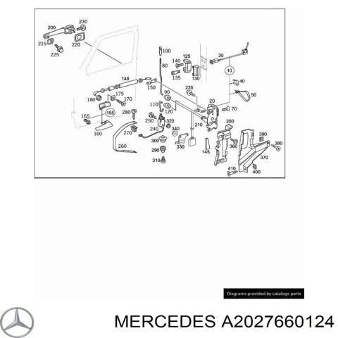 Дверна ручка внутрішня ліва передня/задня A2027660124 MERCEDES