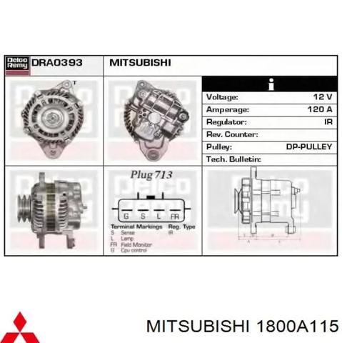 Авто генератор 1800A115 MITSUBISHI