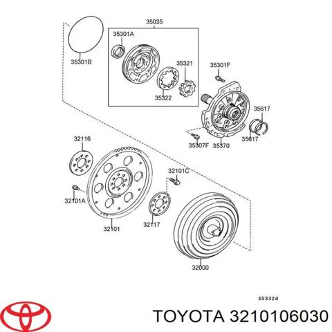 Зубчастий вінець маховика 3210106030 TOYOTA