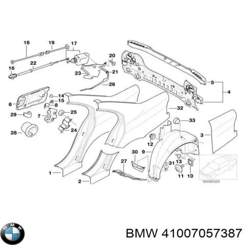 Бічна частина задня ліва 41007057387 BMW