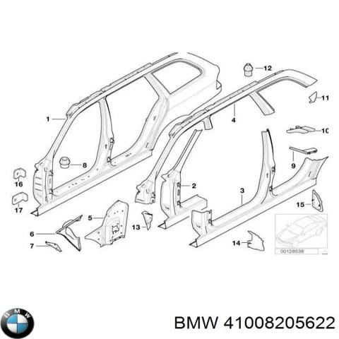 Амортизаційна стійка центральна, права 41008205622 BMW