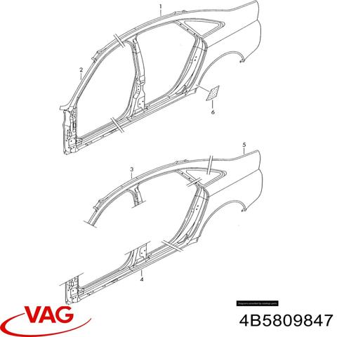 Поріг зовнішній лівий 4B5809847 VAG