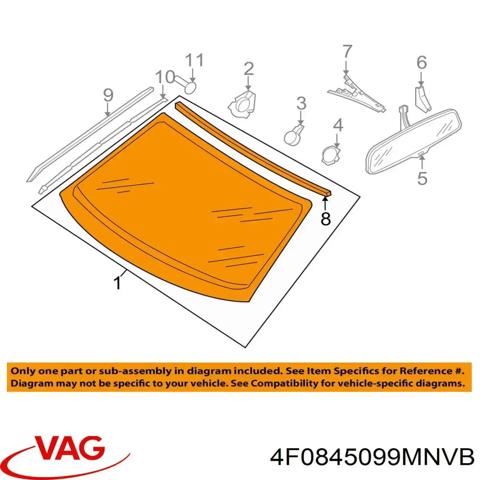 Переднє скло 4F0845099MNVB VAG