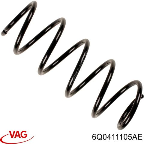 Пружина амортизатора передняя 6Q0411105AE VAG