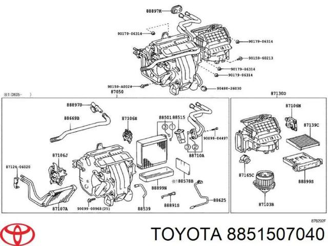 Клапан TRV, кондиціонера 8851507040 TOYOTA