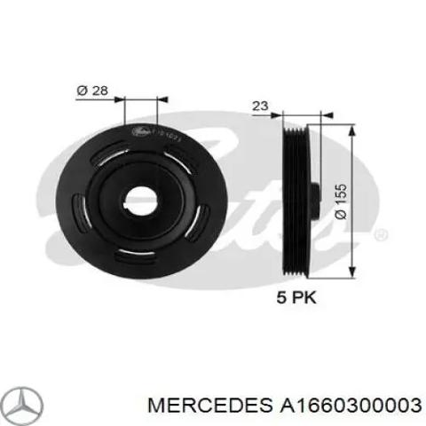Шків колінчастого вала A1660300003 MERCEDES