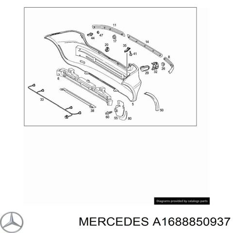 Наповнювач бампера заднього A1688850937 MERCEDES