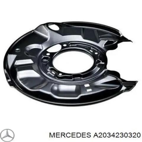 Захист гальмівного диска заднього, лівого A2034230320 MERCEDES