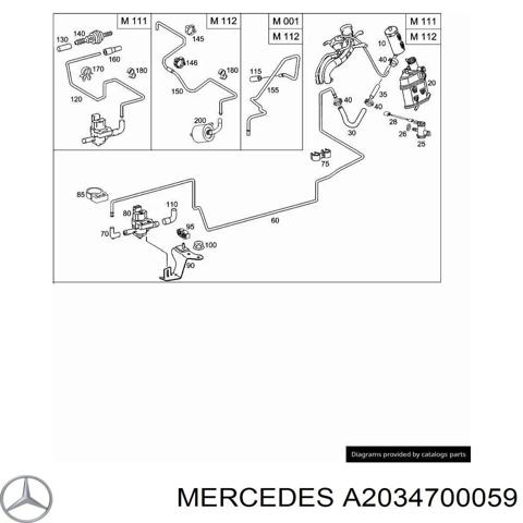 Абсорбер паливних парів A2034700059 MERCEDES