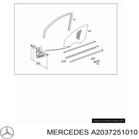 Скло пасажирських дверей A2037251010 MERCEDES
