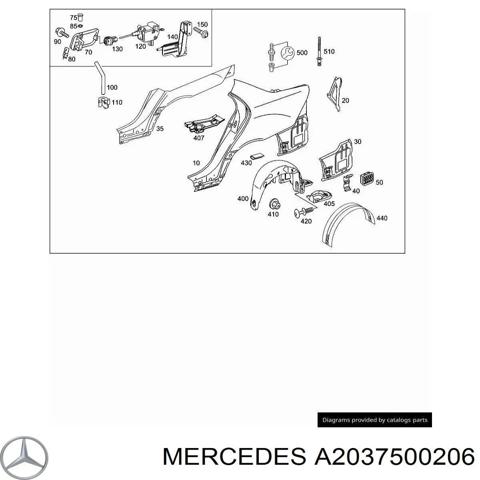 Лючок паливного бака A2037500206 MERCEDES