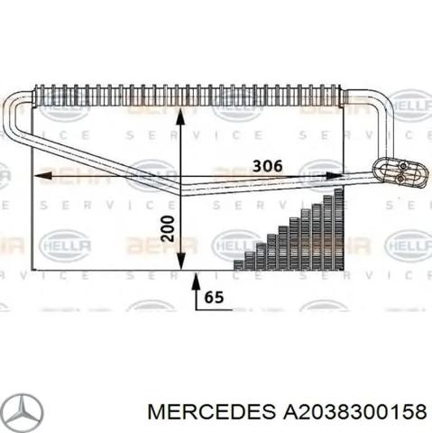Випаровувач кондиціонера A2038300158 MERCEDES