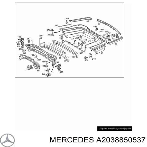 Наповнювач бампера заднього A2038850537 MERCEDES
