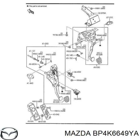 Датчик включення зчеплення BP4K6649YA MAZDA