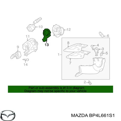 Датчик кута повороту керма BP4L661S1 MAZDA