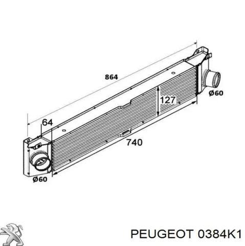 Система охолодження наддувочного повітря 0384K1 PEUGEOT