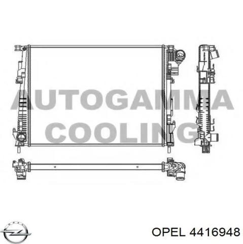 Радіатор двигуна 4416948 OPEL