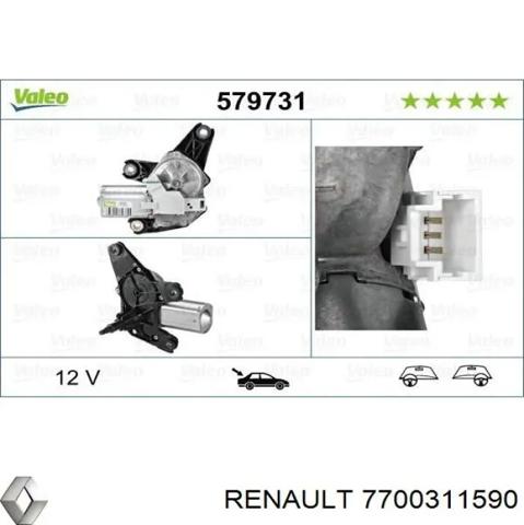 Двигун склоочисника заднього скла 7700311590 RENAULT