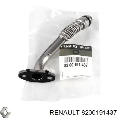 Шланг/патрубок рідинного охолодження турбіни, обратка 8200191437 RENAULT