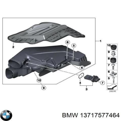 Корпус повітряного фільтра, лівий 13717577464 BMW