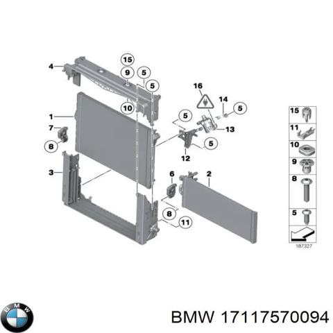 Підвіска радіатора 17117570094 BMW