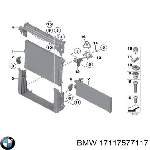 Рамка кріплення радіатора, верхня частина 17117577117 BMW