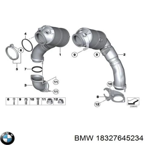 Конвертор-каталізатор, правий 18327645234 BMW