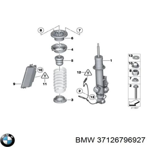 Амортизатор задній, лівий 37126796927 BMW
