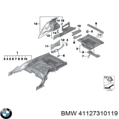 Днище багажника / ніша запасного колеса 41127310119 BMW