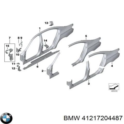 Крило заднє 41217204487 BMW