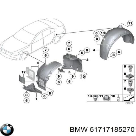 Підкрилок задній правий 51717185270 BMW