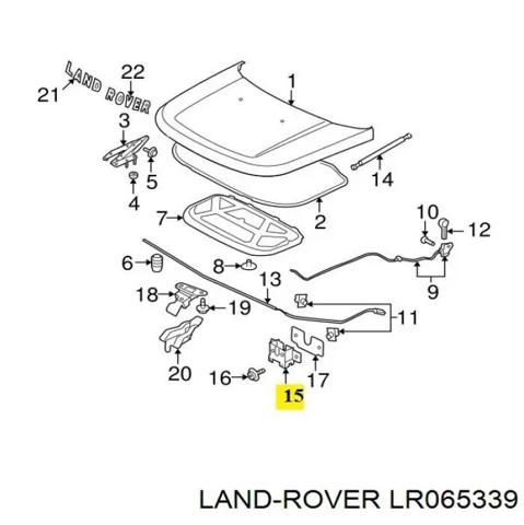 Запор капота (замок і привід замка капота) LR065339 LAND ROVER