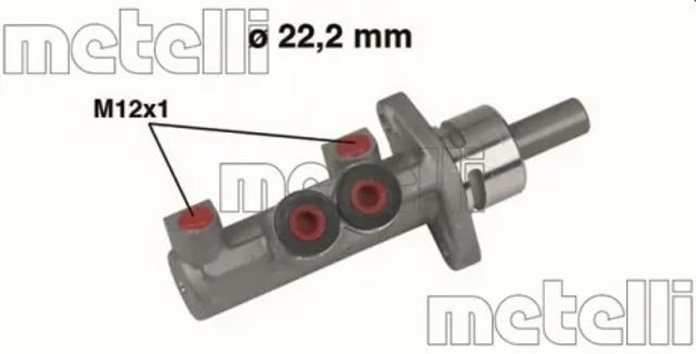 Циліндр головний гальма (Гідротормоз) 050403 METELLI