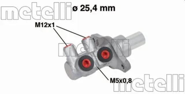 Циліндр головний гальма (Гідротормоз) 050571 METELLI