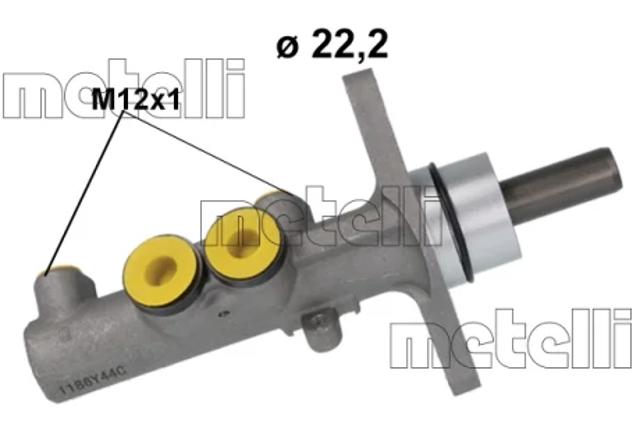Циліндр гальмівний, головний 051186 METELLI