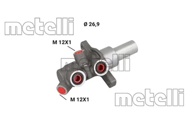 Циліндр гальмівний, головний 051254 METELLI
