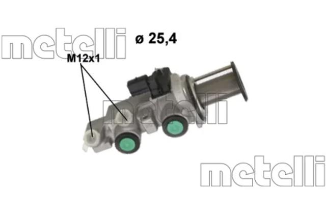 Циліндр головний гальма (Гідротормоз) 051266 METELLI