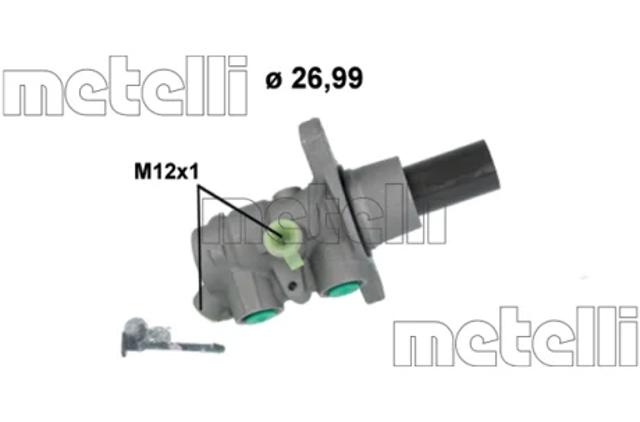 Циліндр головний гальма (Гідротормоз) 051269 METELLI