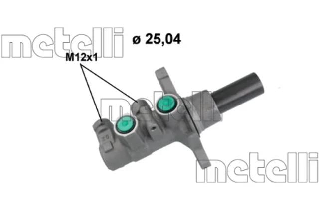 Циліндр гальмівний, головний 051272 METELLI
