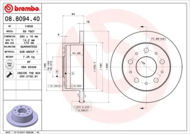 Дискові гальма 08809440 BREMBO