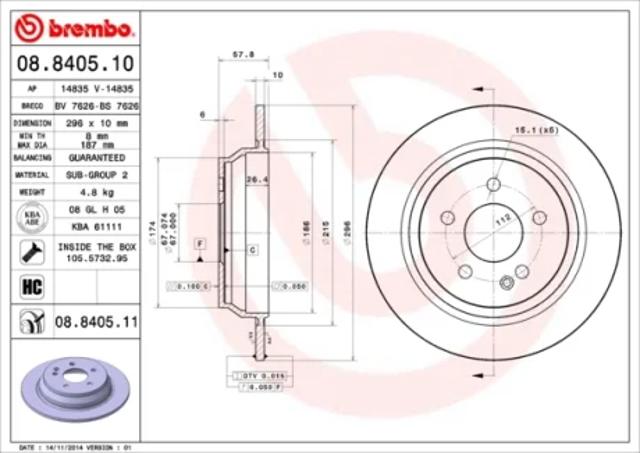 Дискові гальма 08840511 BREMBO