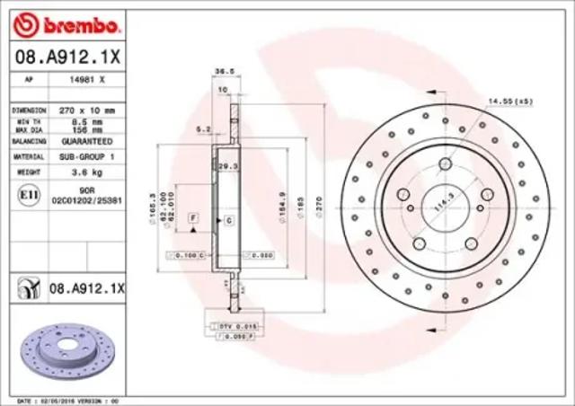 Дискові гальма 08A9121X BREMBO