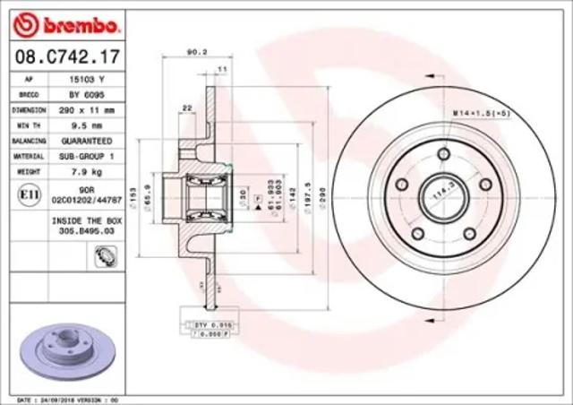Дискові гальма 08C74217 BREMBO