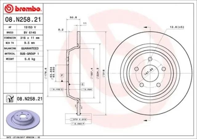 Дискові гальма 08N25821 BREMBO